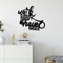 Wallity Work Hard Travel Harder Escultura de pared en Negro